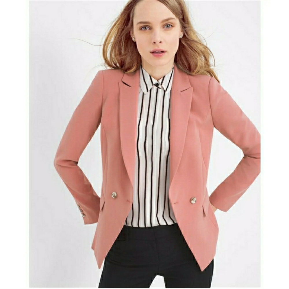 WHBM Dusty Rose Trophy Blazer Petite Blush